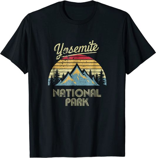 Vintage Retro Yosemite National Park Mountain T Shirt