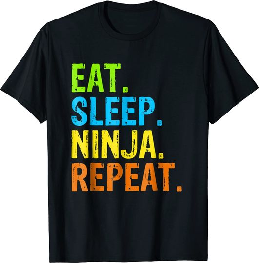 Ninja Karate Eat Sleep Repeat T Shirt