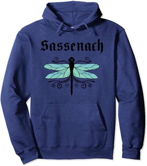 Sassenach Dragonfly Outlander Amber Blue Hoodie