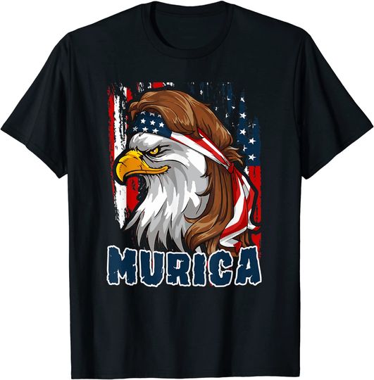 MURICA | USA American Flag Eagle, Mullet & Bandana T-Shirt