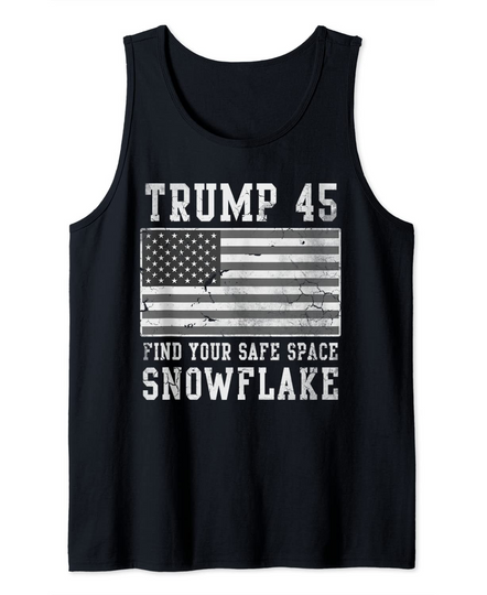 Trump Find Your Safe Space Snowflake Tank Top