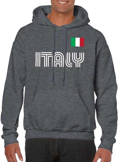 SpiritForged Apparel Italy Soccer Jersey Hooded Sweatshirt