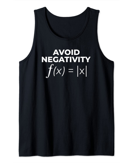 Math Avoid Negativity Calculus Tank Top