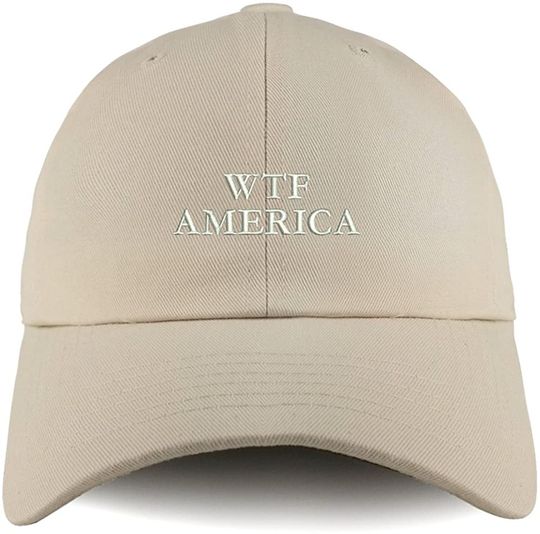 WTF America Embroidered Dad Cap