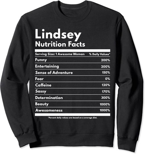 Lindsey Nutrition Facts Lindsey Sweatshirt