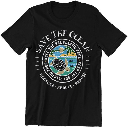 Save The Ocean Keep The Sea Plastic Free Turtle Earth Day Shirt