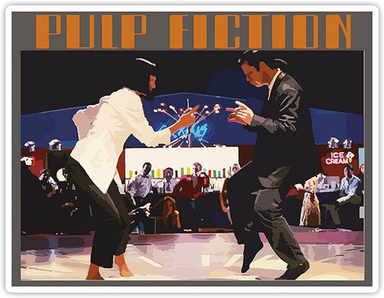 Pulp Fiction Dance Sticker 3"