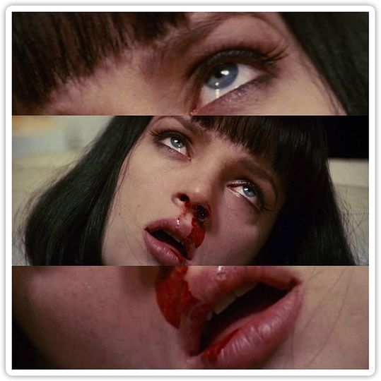 Pulp Fiction Mia Wallace Uma Thurman Sticker 2"