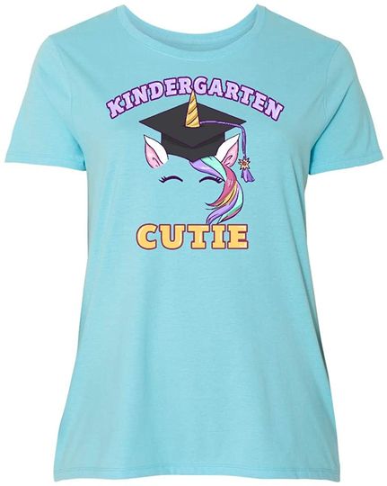Kindergarten Cutie Unicorn Women's Plus Size T-Shirt