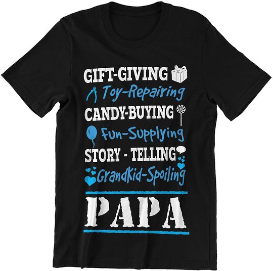 Giving Candy Buying Story Telling Papa Father Day t-Shirt