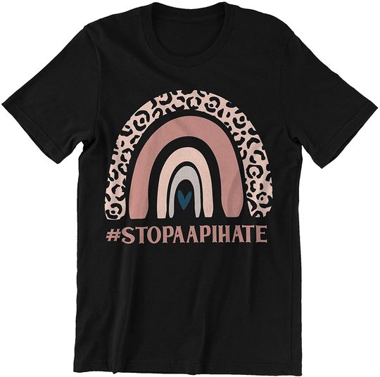 Boho Rainbow Hashtag Stop Asian Hate - Stop AAPI Hate Shirt