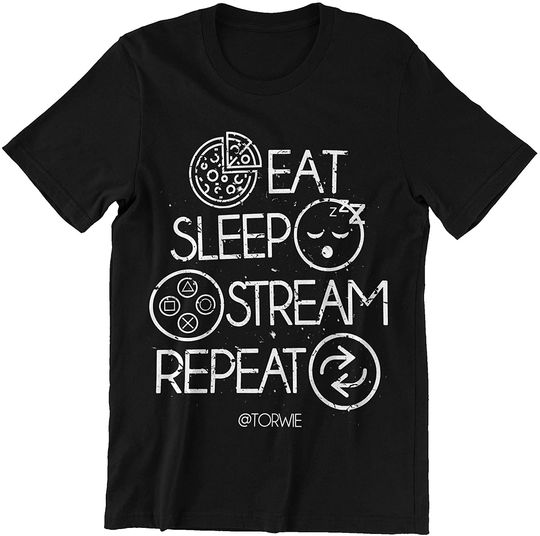 Eat Sleep Stream Repeat t-Shirt