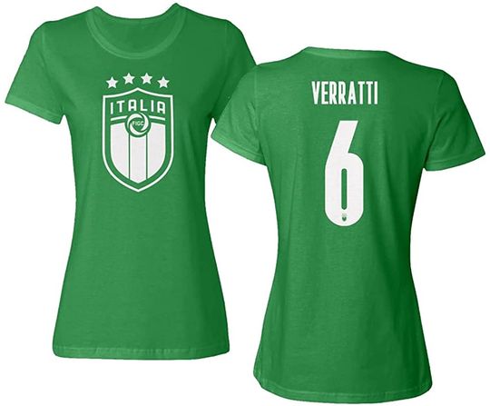 Euro Soccer 2020 Italy #6 Marco VERRATTI Crewneck T-Shirt