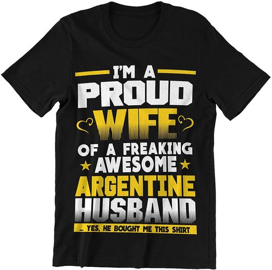 Ladonna Argentine Husband Proud Wife of A Awesome Shirt