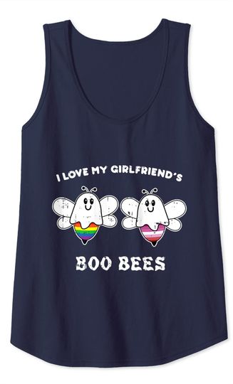 Boo Bees Gay Lesbian Flag LGBTQ Cool LGBT Gift Tank Top