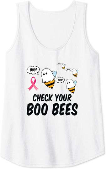 Breast Cancer Check Your Boo Bees Tank Top