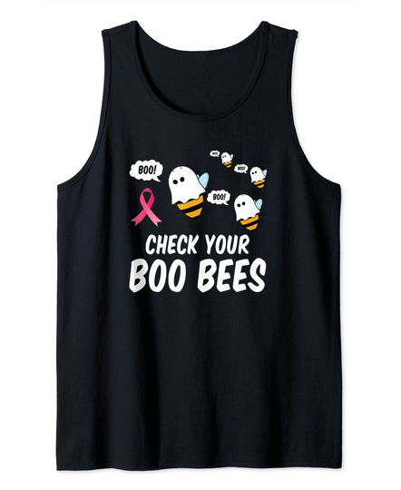 Breast Cancer Fighter Check Your Boo Bees Tank Top