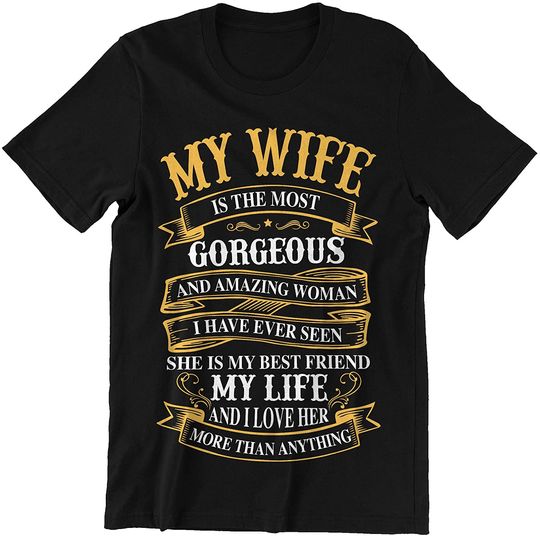 Wife Hustband I Love Her More Than Anything Shirt
