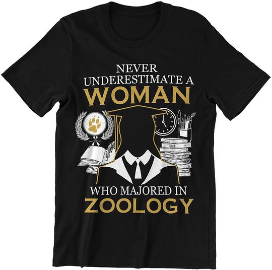Never Underestimate Woman Majored in Zoology Shirt
