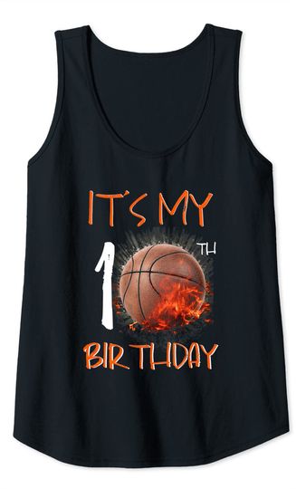 It's My 10th Birthday Basketball Tank Top