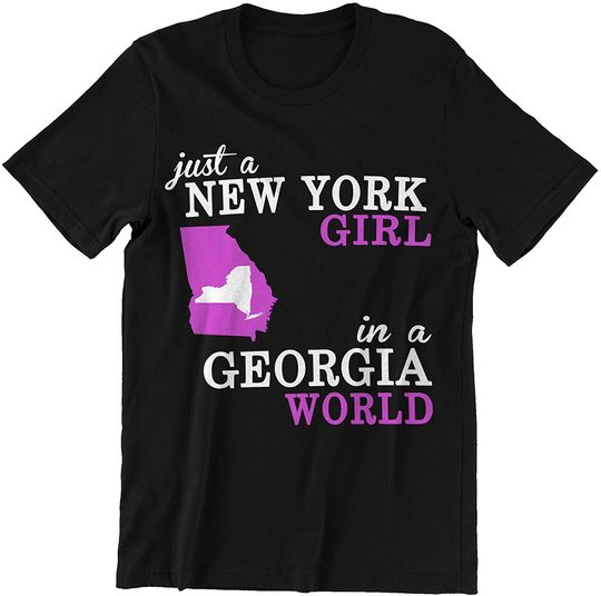 New York Georgia New York Girl in A Georgia World Shirt