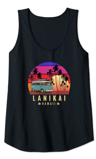 Aloha Hawaii Lanikai Surf Van Vintage Hawaiian Tank Top