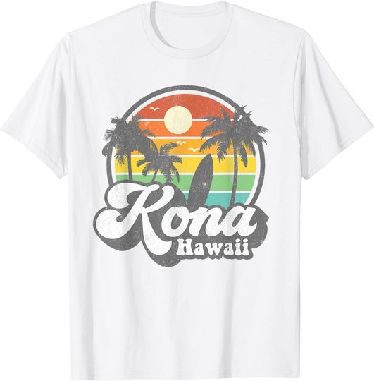 Vintage Kona Beach Hawaii Surf Hawaiian Surfing 70's T Shirt