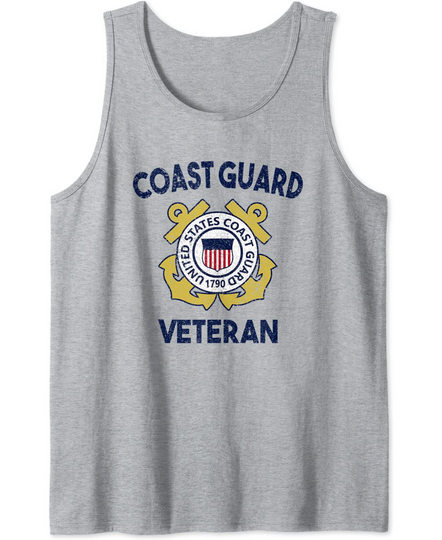 Proud US Coast Guard Veteran Military Pride Tank Top