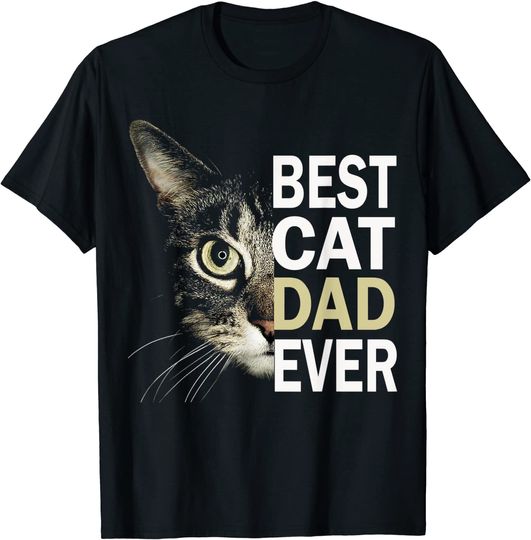 Mens best Cat dad ever Shirt Funny Cat Lover Cat Dad Fathers T-Shirt