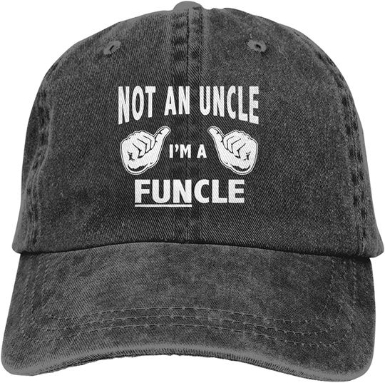 Denim Cap Not an Uncle, I'm a Funcle Baseball Dad Cap Classic Caps