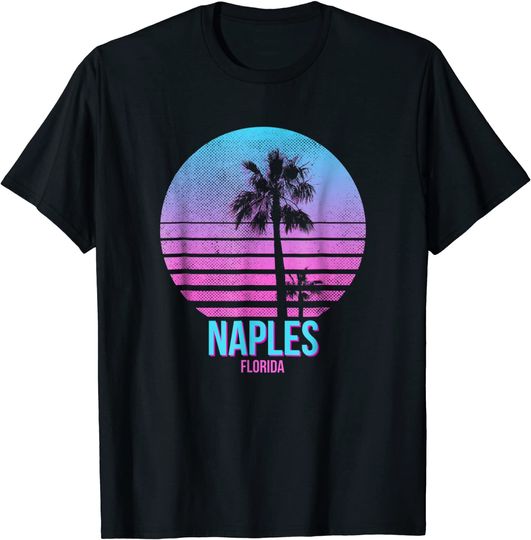 Naples Florida Vintage Retro Palm Tree T Shirts