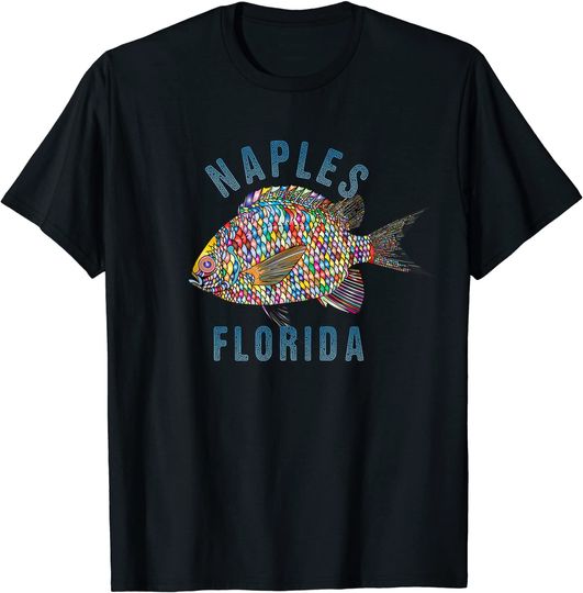Naples, Florida Beach Design / Souvenir Illustration T Shirts