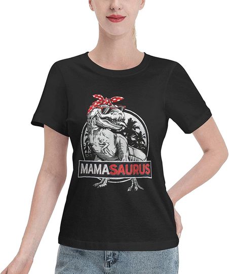 Mein Zwergenland Mamasaurus Shirt 100% Cotton Women's Short Sleeve T-Shirt