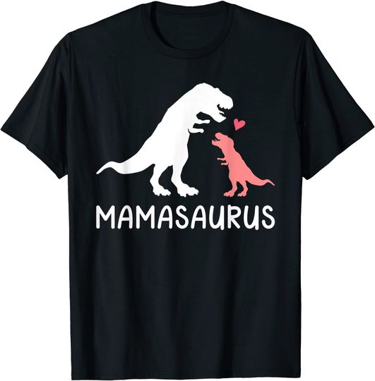 Mamasaurus mom and baby dinosaur T-Shirt