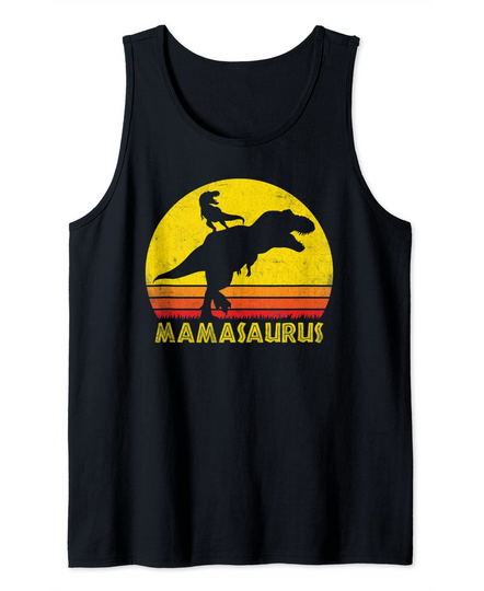 Mamasaurus Dinosaur 1 Kid Mothers Day Gift For Mother Tank Top