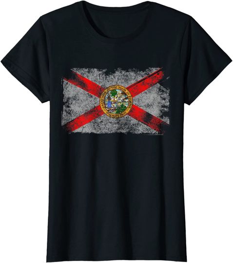 Distressed Vintage Retro USA Patriotic FL State Florida Flag Hoodie