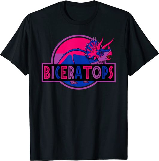 Biceratops Bisexual Ceratops Dinosaur LGBT T-Shirt
