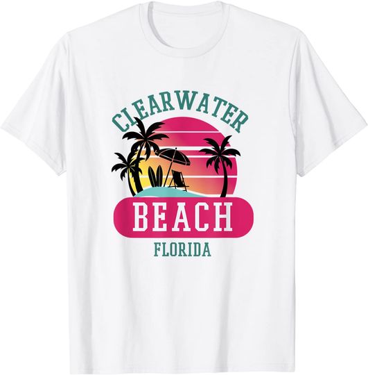Retro Cool Clearwater Beach Original Florida Beaches T Shirt