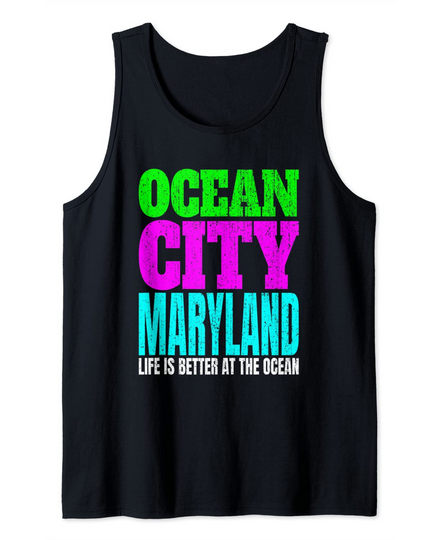 Ocean City Maryland Shirt MD Ocean Vacation Ocean Life Tank Top