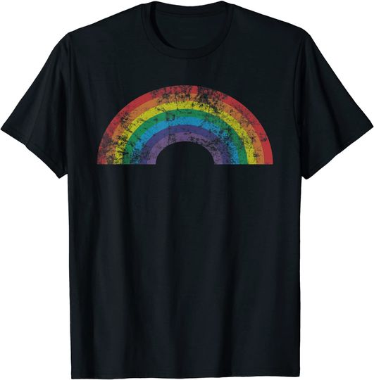 Rainbow T Shirt Gay Pride 1970's 1980's Retro T Shirt