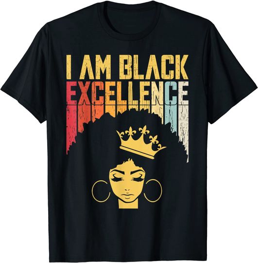 Retro Vintage Black Excellence African Pride History Month T Shirt