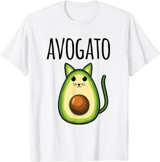 Avogato Shirt For Women Funny Avocado Cat Vegetarian Vegan T Shirt