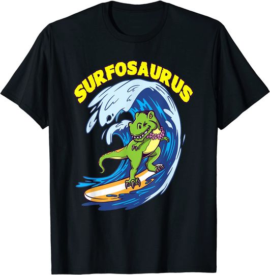 Surfosaurus T-Rex  Surfing Trex Dinosaur Surfer T Shirt