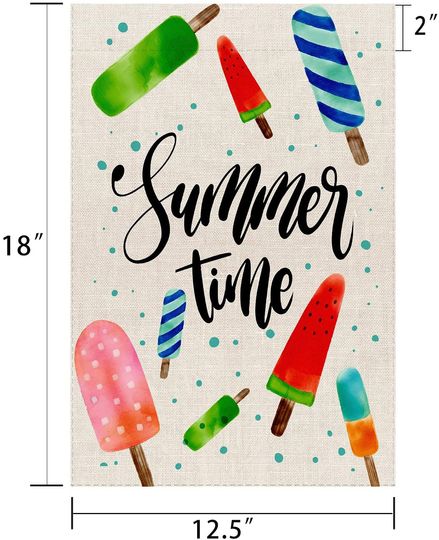 Summer Time Garden Flag Ice Cream