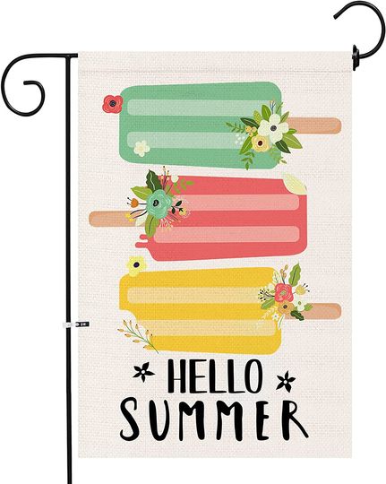 Hello Summer Garden Flag Ice Cream