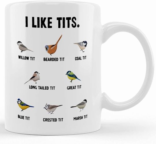 I Like Tits Ceramic Novelty Coffee Mug