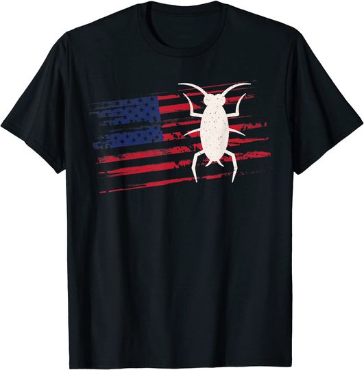 Cockroach US American Flag Termite 4th Of July Pest USA T Shirt