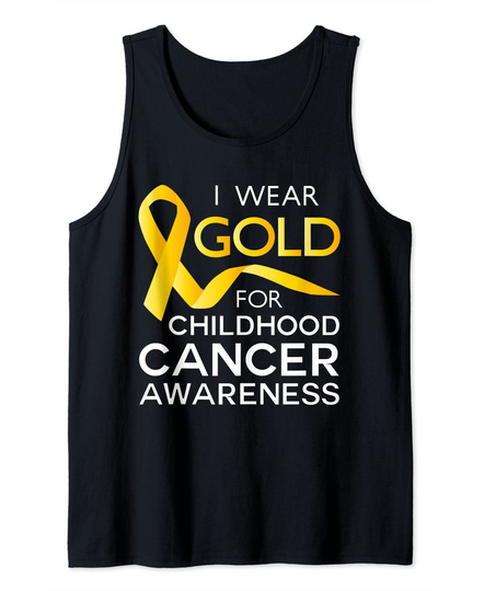 Childhood Cancer Awareness T-Shirt Gold for a Child Fight Tank Top