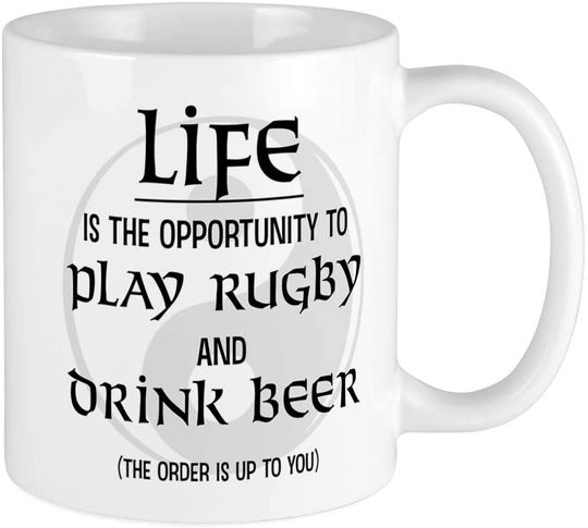 CafePress Rugby And Beer Mug Unique Coffee Mug, Coffee Cup