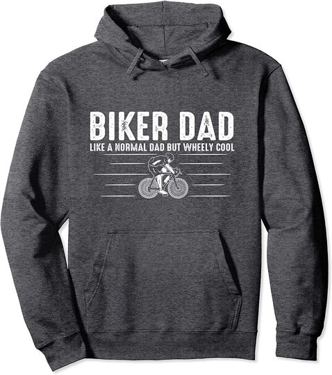 Biker Dad Cycling Lover Mountain Biking Racing Gift Pullover Hoodie